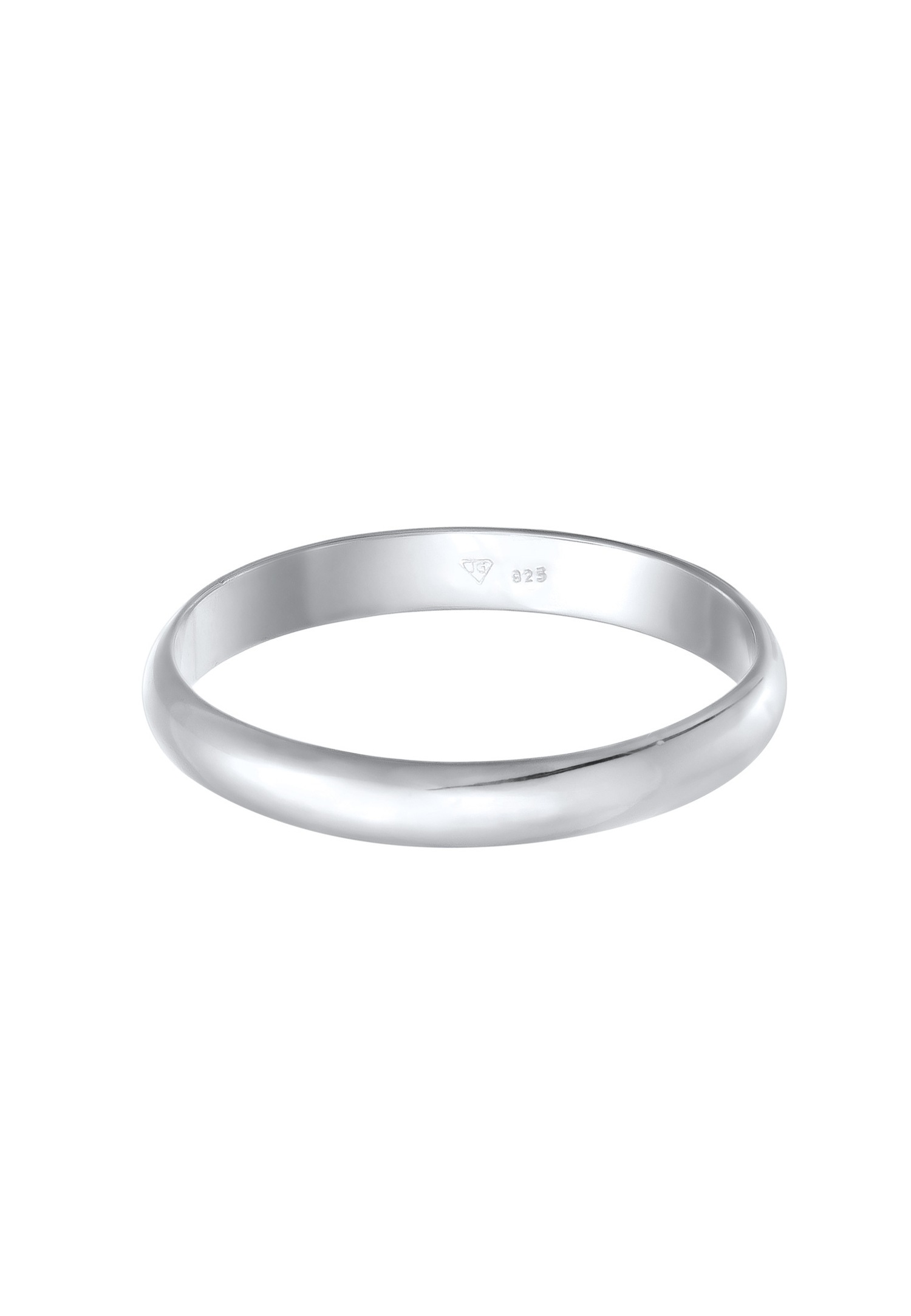 Anillo de pareja ancho y sencillo para mujer de Elli en plata de ley 925.