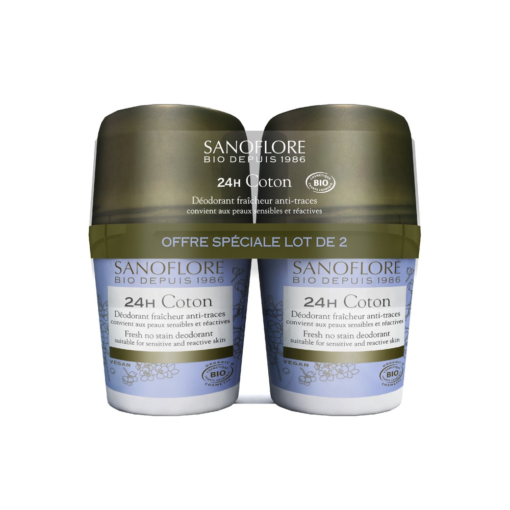Sanoflore Deodorants Lot 2 Déodorant bio efficace 24h