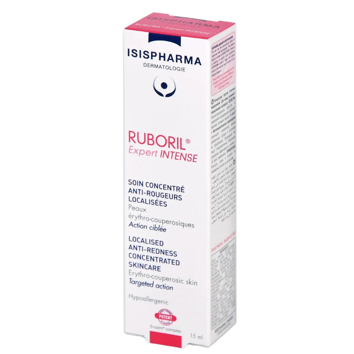 „Isispharma Ruboril Expert Intense“ – gelis-kremas odai, linkusiai į rožinę, 15 ml
