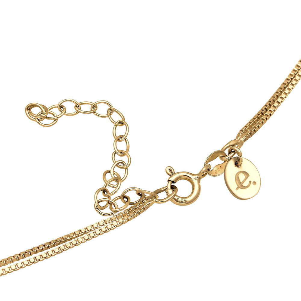 Elli PREMIUM Elli PREMIUM Collier Layer Look Élégant avec Pierre de Lune Collier Femme - (925/ collier