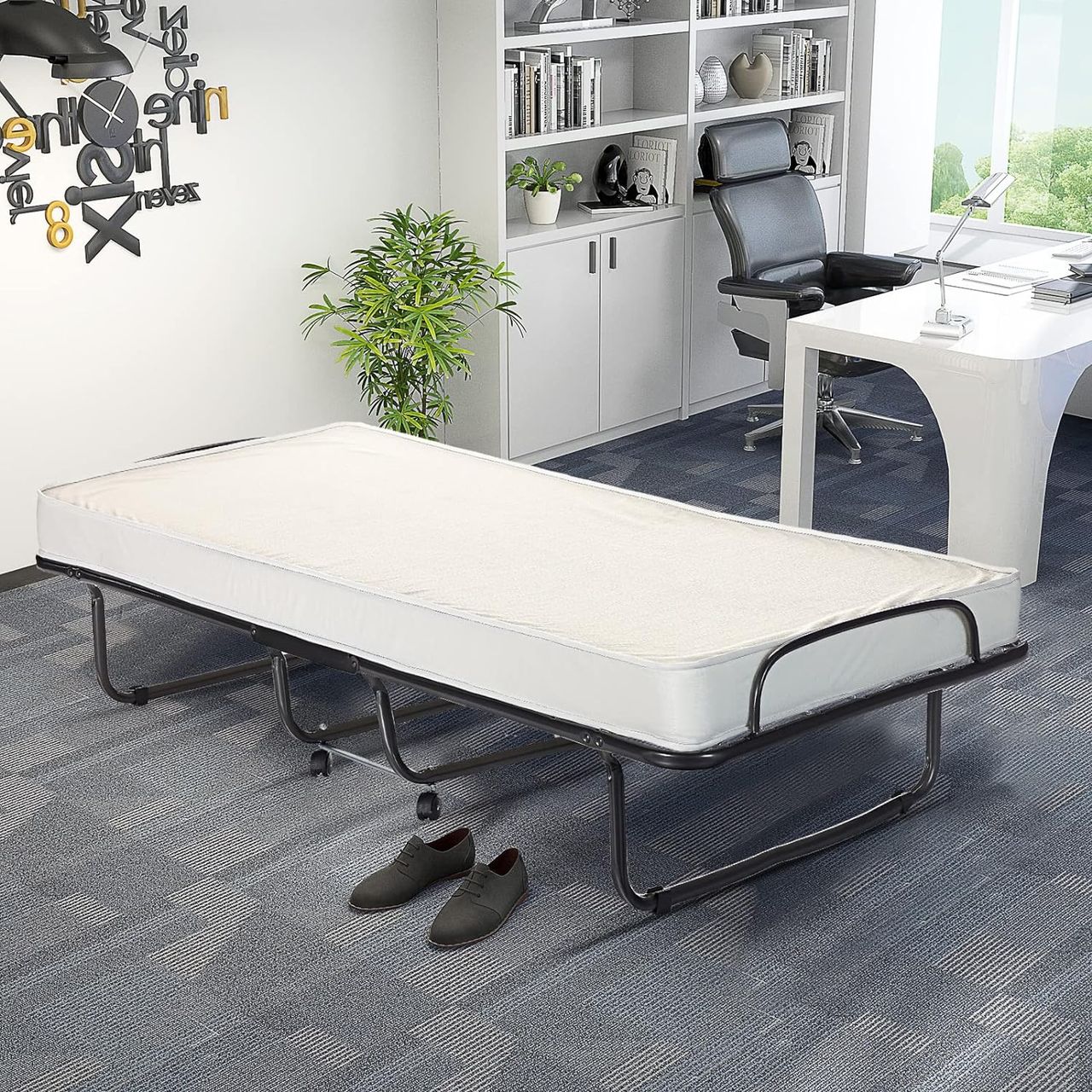 Costway 80x190cm Gästebett mit 10cm Dicker Memoryschaum-Matratze