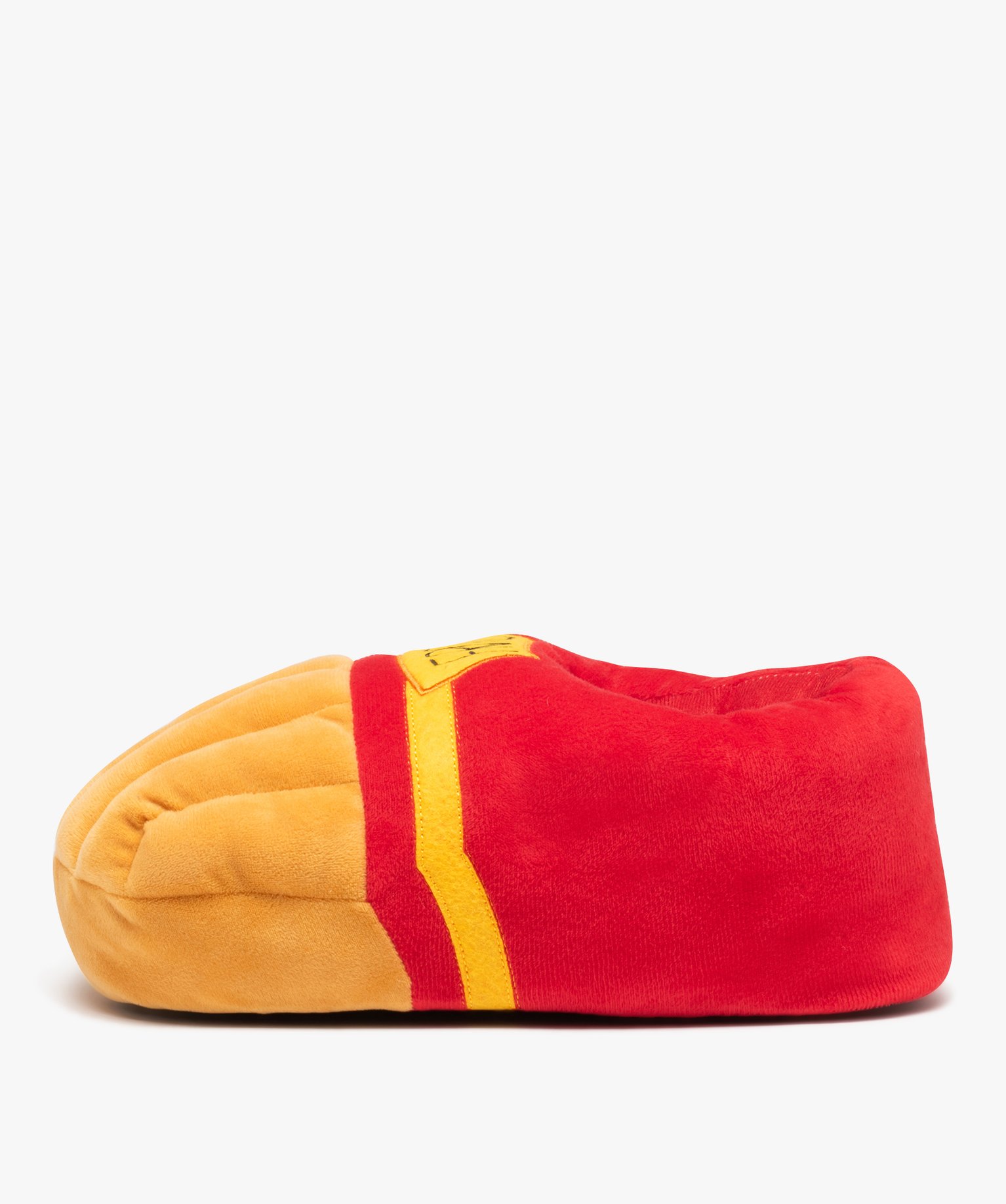 Chausson homme en volume forme de frites rouge | GEMO