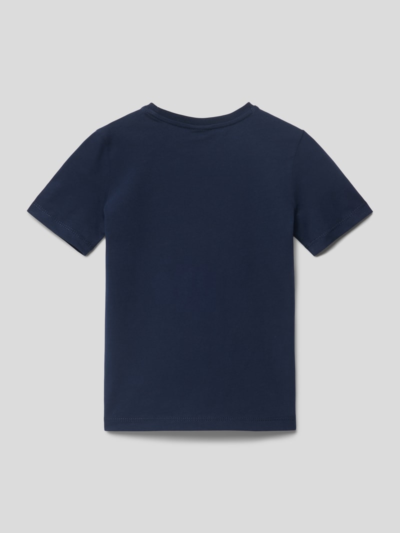 T-Shirt aus Baumwolle mit Motiv-Prints in marineblau