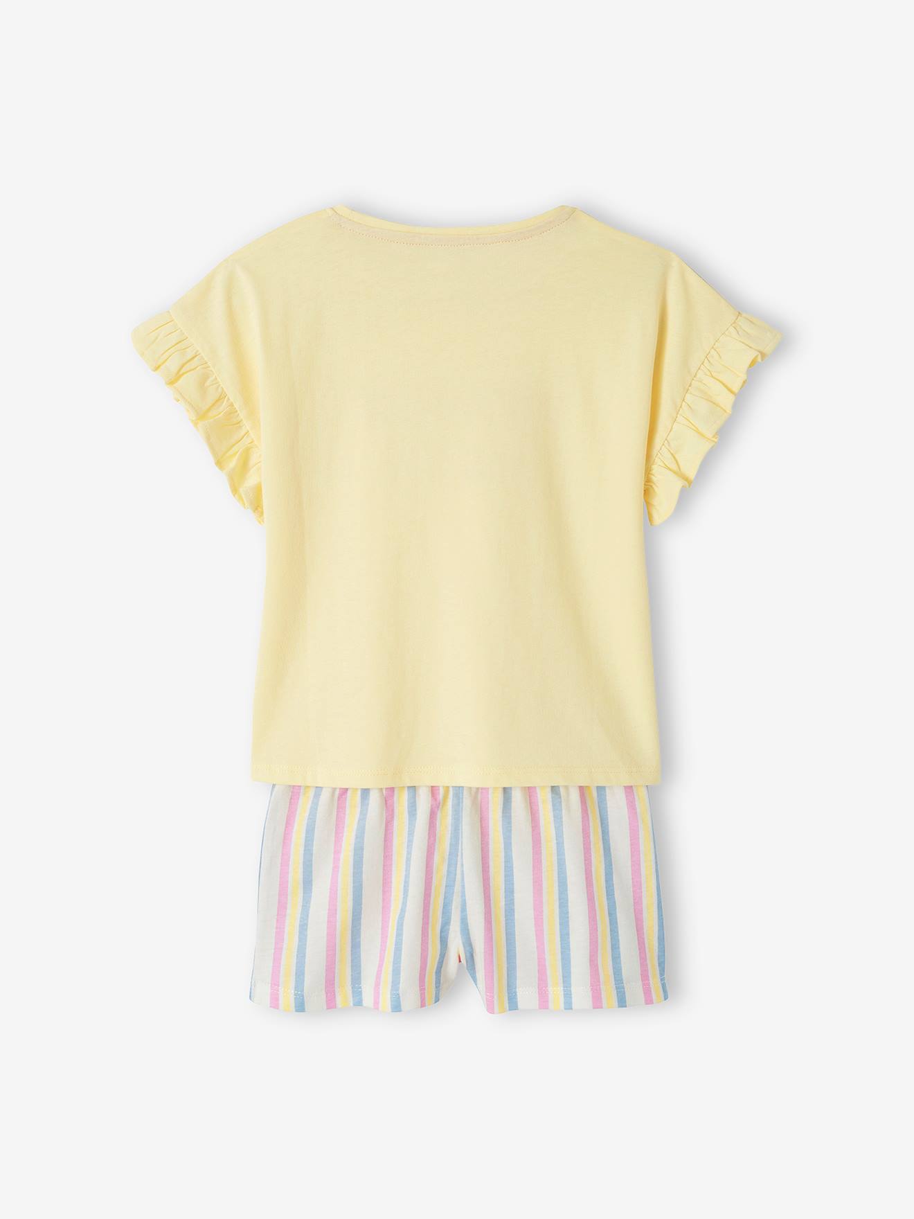 Vertbaudet Mädchen Sommer-Schlafanzug Oeko-Tex - pastellgelb
