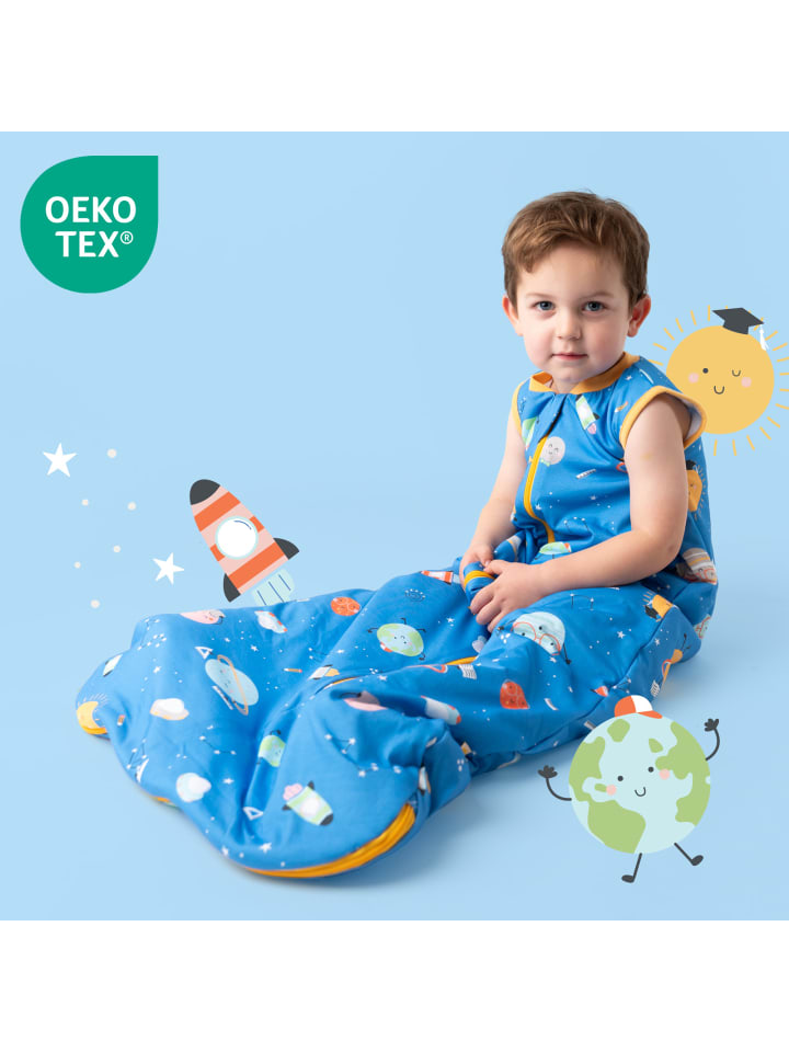 Schlummersack Babyschlafsack, 1.0 TOG in Blau-Gelb günstig kaufen