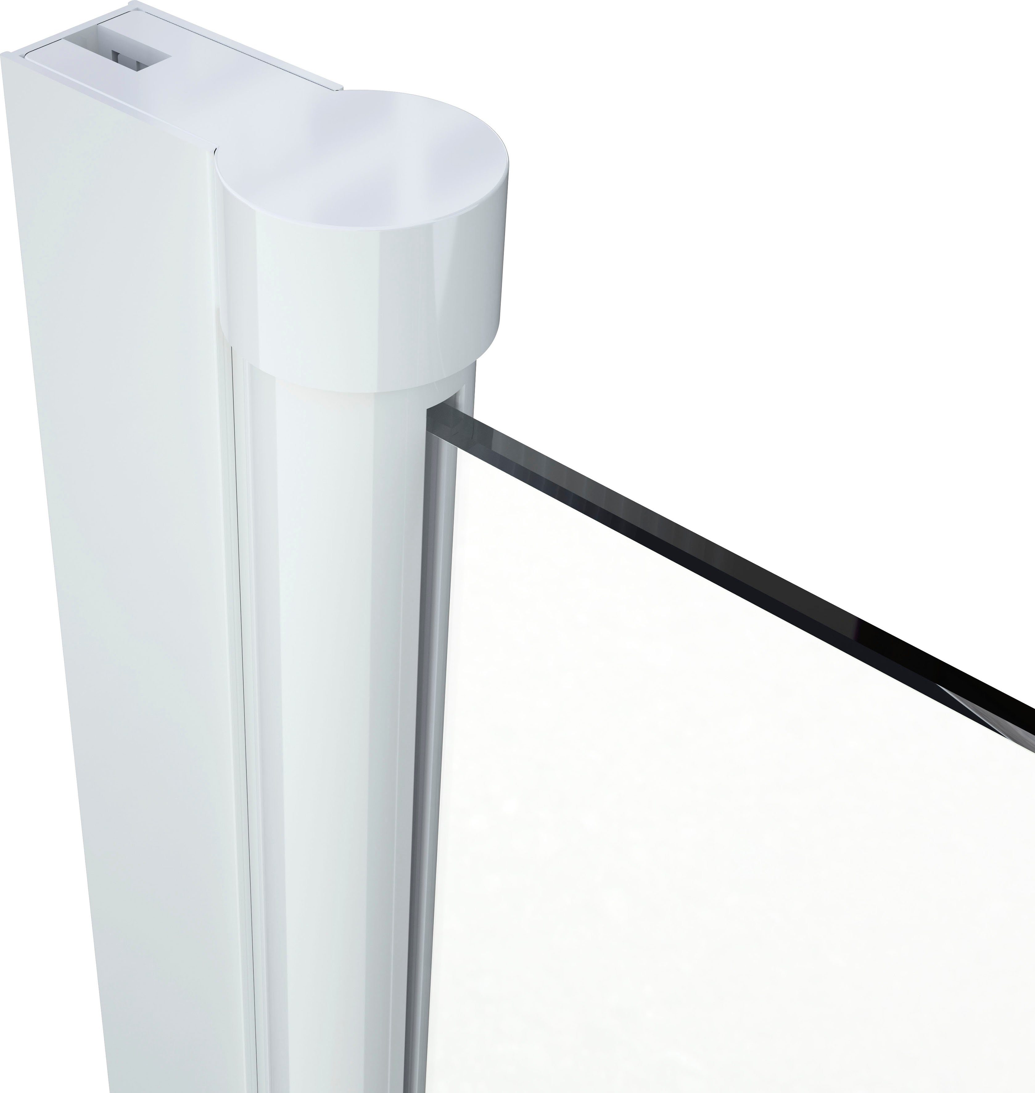 Marwell Badewannenfaltwand White Stripes, Einscheibensicherheitsglas, 2-teilig, BxH: 100x140 cm