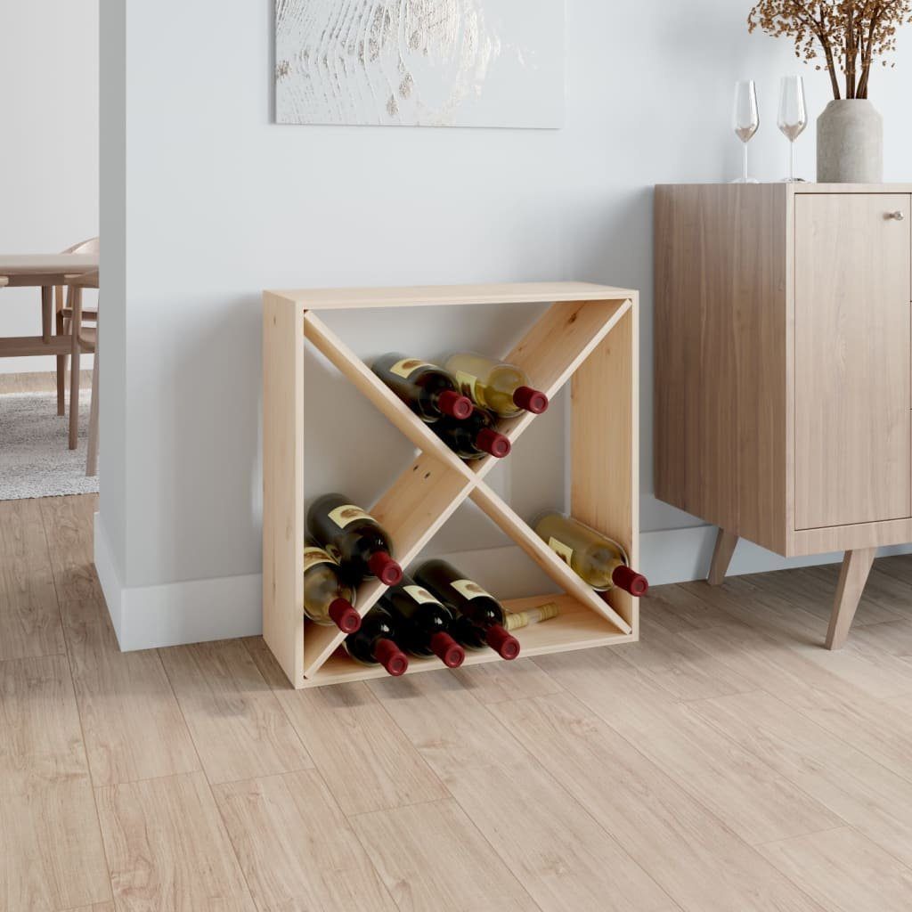 vidaXL Barschrank Weinregal 62x25x62 cm Massivholz Kiefer (1-St)