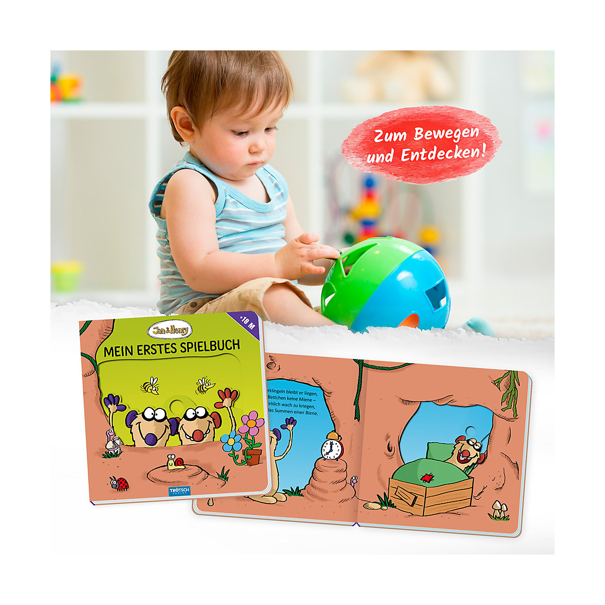 Trötsch Jan und Henry Mein erstes Spielbuch Pappenbuch mit Schiebern