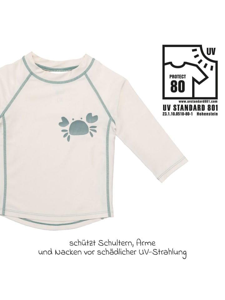 LaLoona Bade-Shirt mit UV-Schutz - Krabbe - Offwhite in weiss,motiv günstig kaufen