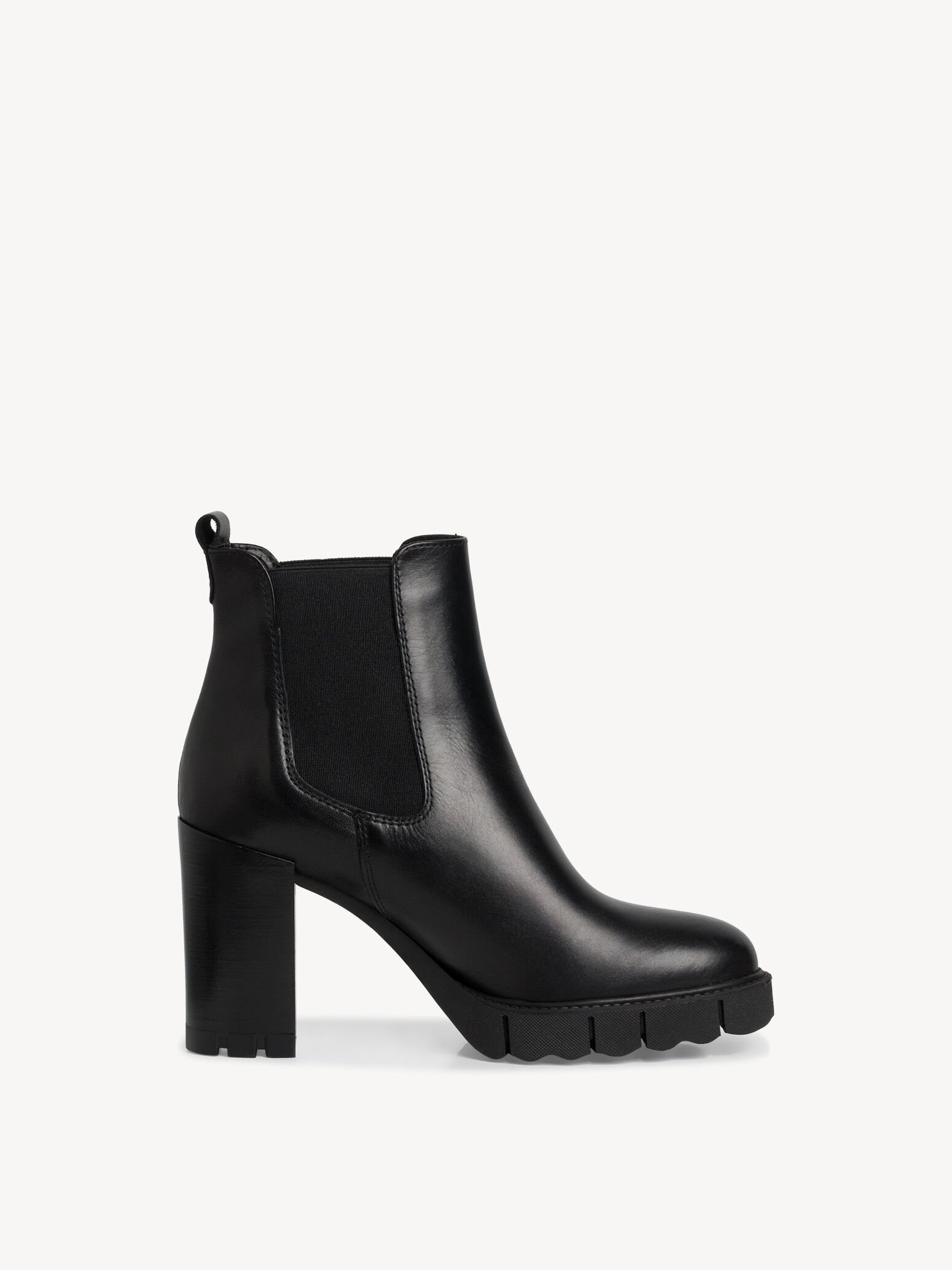 Bottine Chelsea en cuir - noir