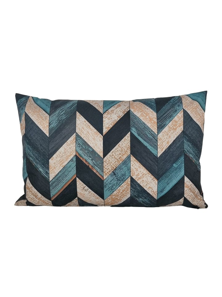 JACK Outdoor Dekokissen Motiv 30x50cm inkl. XXL Füllung in Linear Petrol günstig kaufen 50x30-cm