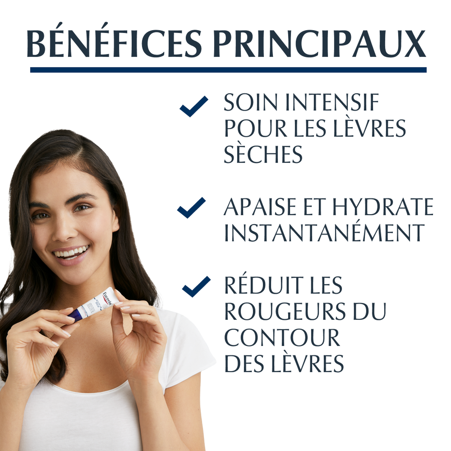 Eucerin Acute Lip Balm Baume Lèvres Calmant - Lèvres Sèches à Très Sèches