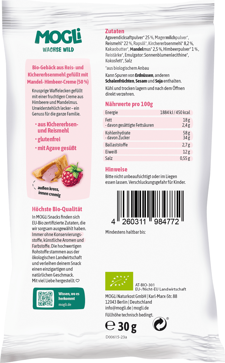 Kinderkekse Himbeer Creme Ecken ab 3 Jahren, 30 g