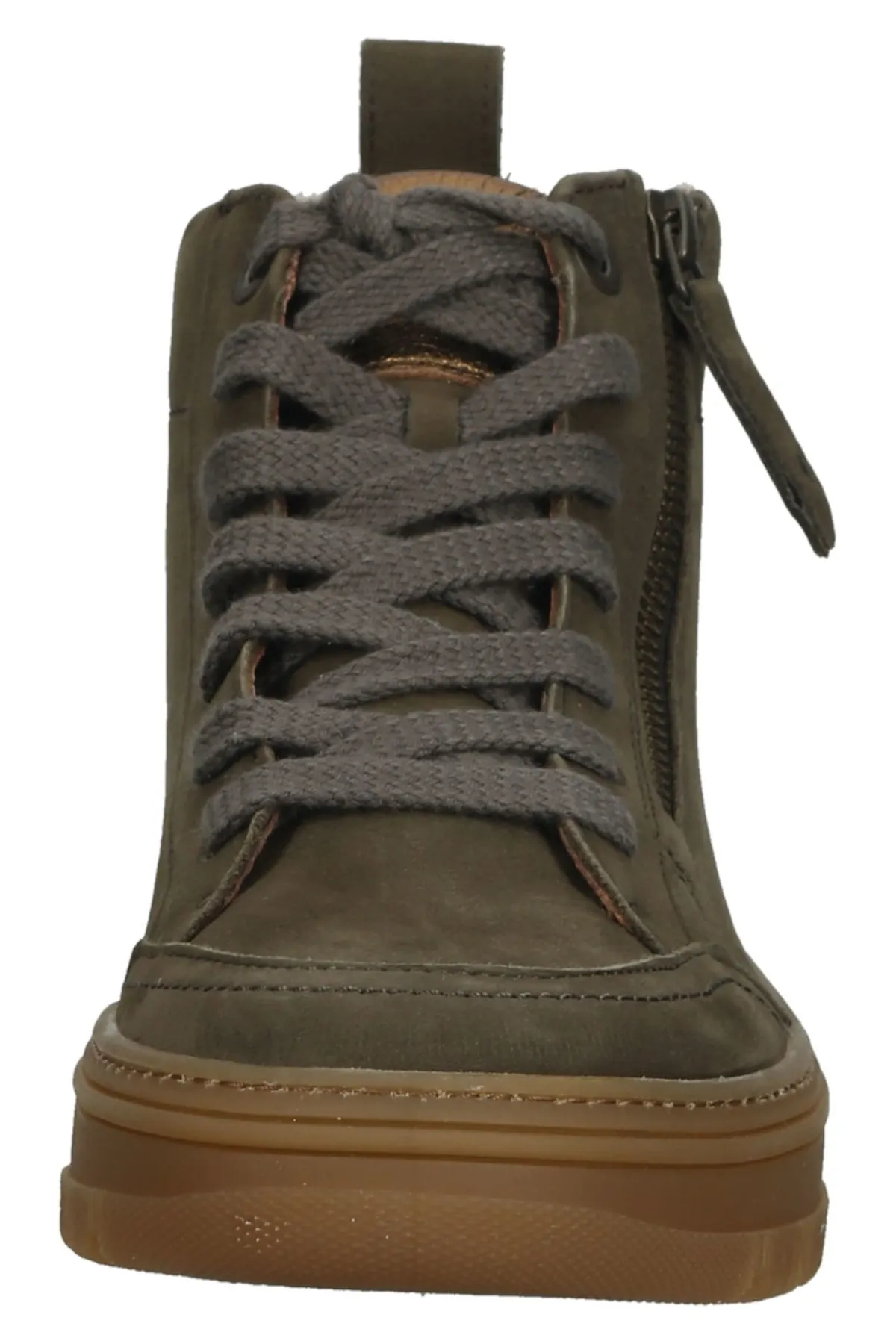 Paul Green  Sneaker - Khaki - Flacher Absatz