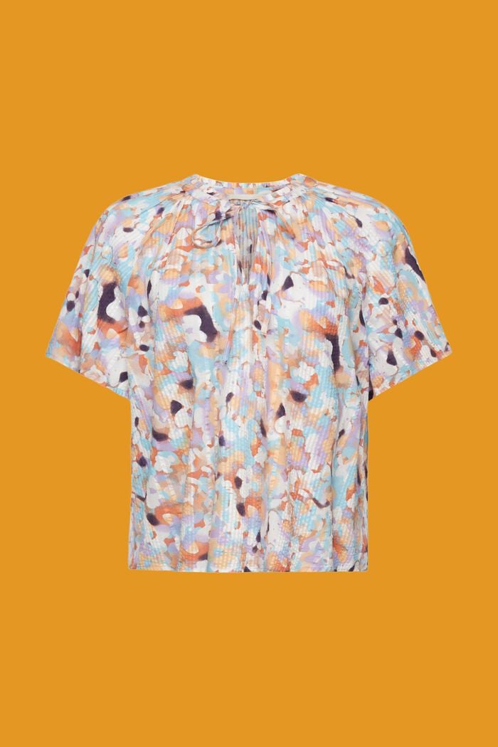 Gemusterte Baumwollbluse