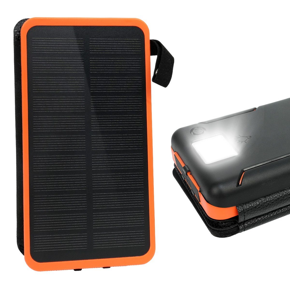 LifeImpree Taschenlampe 26800 mAh Solar Powerbank mit Notfall-Taschenlampe, Geeignet für Outdoor-Sportarten, Camping-Abenteuer
