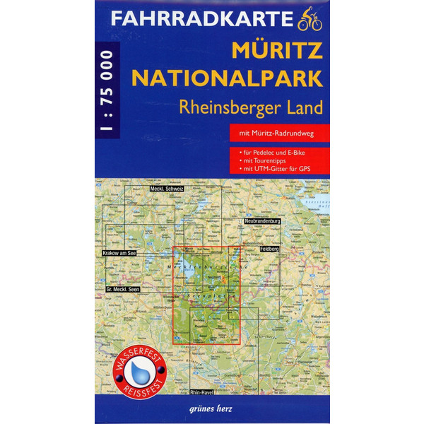 Müritz-Nationalpark - Rheinsberger Land 1 : 75 000 Fahrradkarte - Fahrradkarte