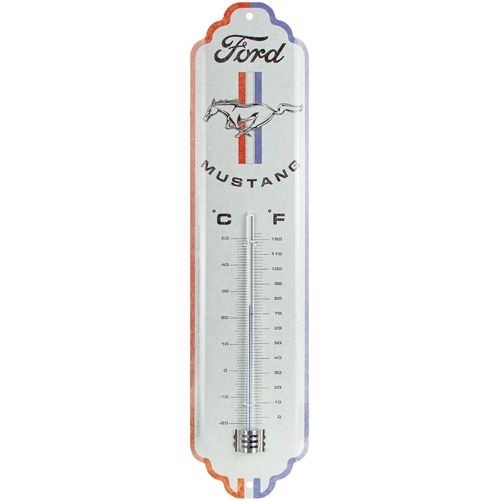 Nostalgic Art Retro Thermometer, Motiv "Ford Mustang - Logo", 1 Stück - ATU