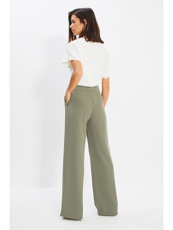 trendyol Marlenehose in Oliv günstig kaufen