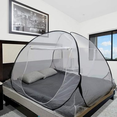Sekey Moskitonetz Pop-up Insektenschutz Faltbare für Doppelbett Bett Baldachin, 200 x 180 x 145cm