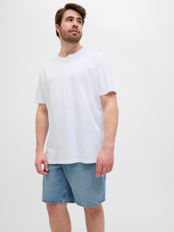 JACK & JONES PLUS Jeans-Shorts in Blue Denim günstig kaufen
