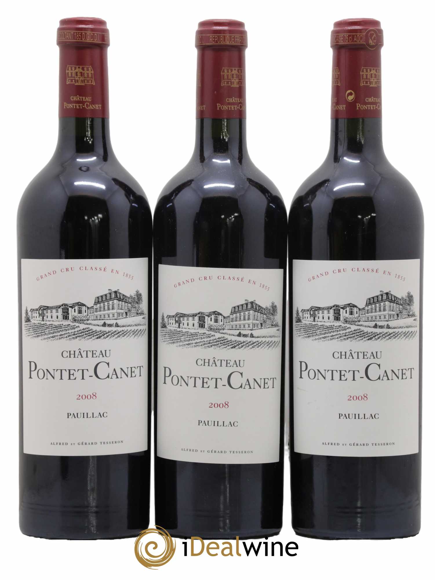 Château Pontet Canet 5ème Grand Cru Classé  2008 - Lot de 6 Bouteilles