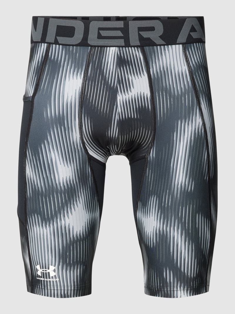 Shorts mit Allover-Muster in schwarz