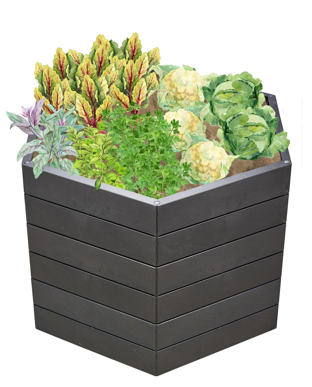Garantia ERGO Hochbeet L 75 Stone inkl. Wassersparsystem