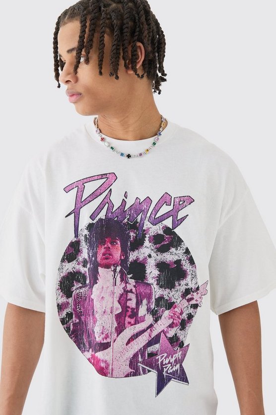 Kastiges Oversize T-Shirt mit lizenziertem Prince Print