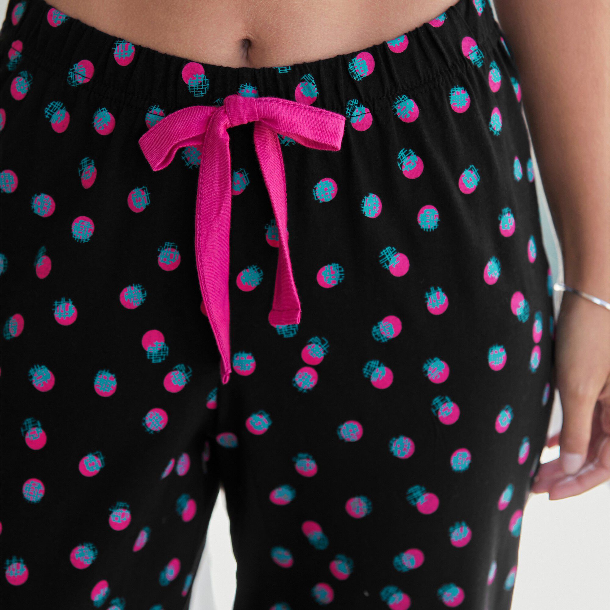 Pantacourt pyjama imprimé à pois