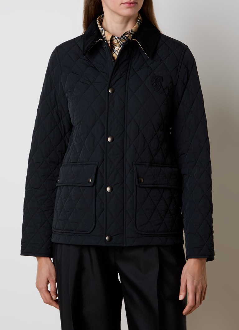 Burberry Quilted jacket with patch pockets and quilt pattern
