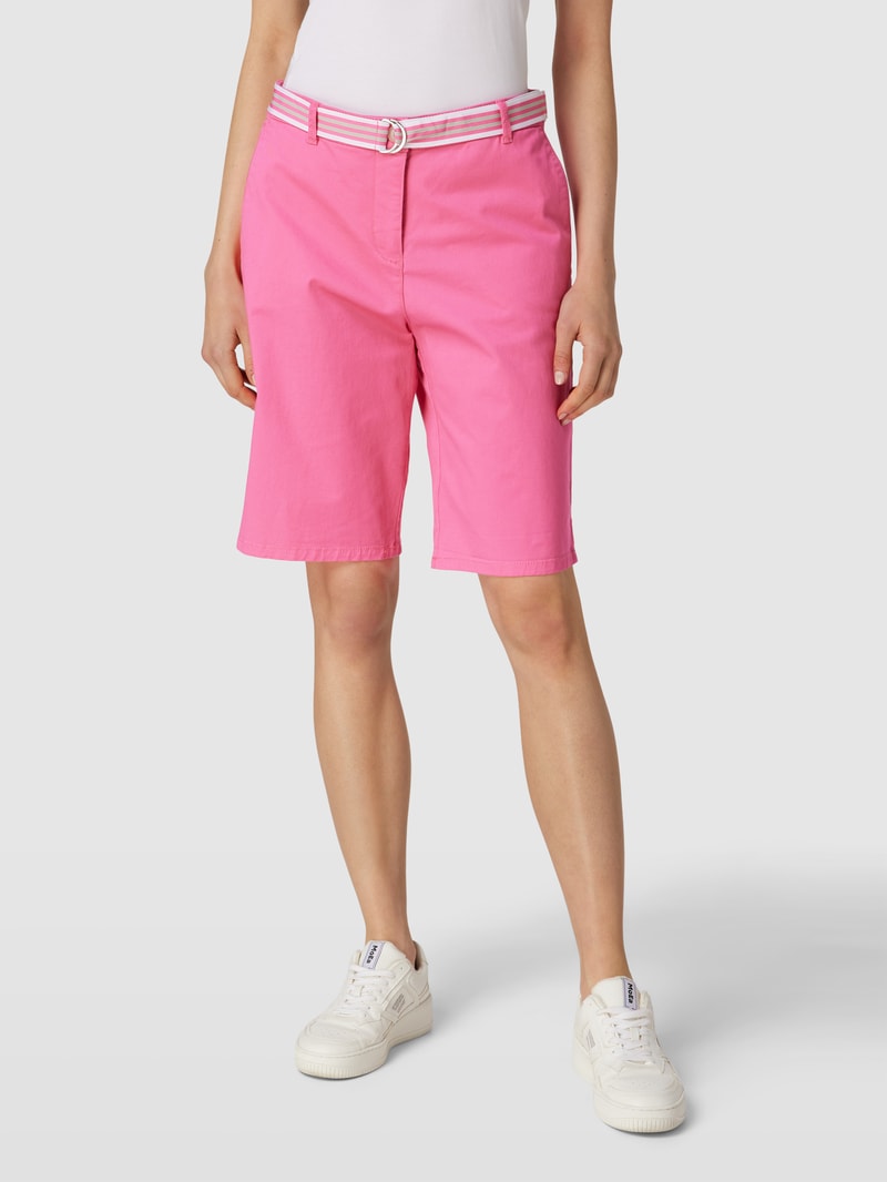Chino-Shorts mit Leistentasche in pink