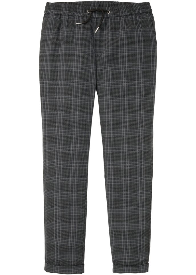Slim Fit Stretch-Schlupfhose in verkürzter Länge, Tapered