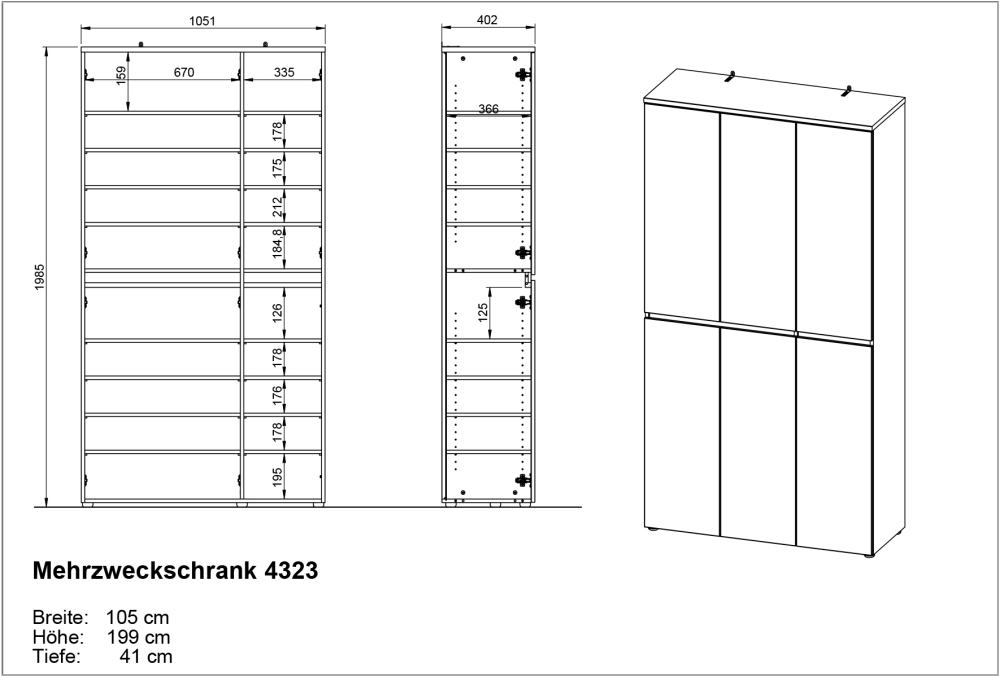 Mehrzweckschrank Calvera