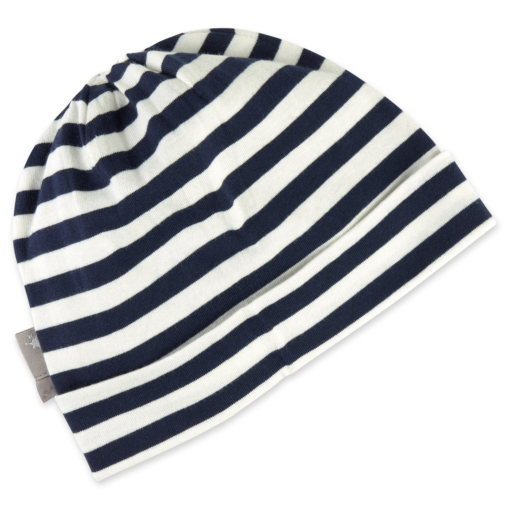 Baby Mütze, blau-weiß geringelt