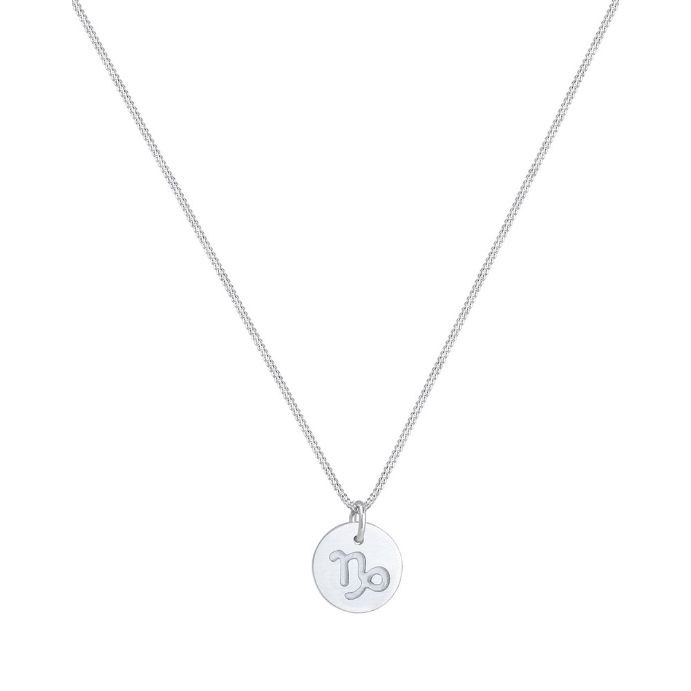 Elli Elli Collier Femme Signe du Zodiaque Capricorne Astro - (925/1000) Argent Bijoux