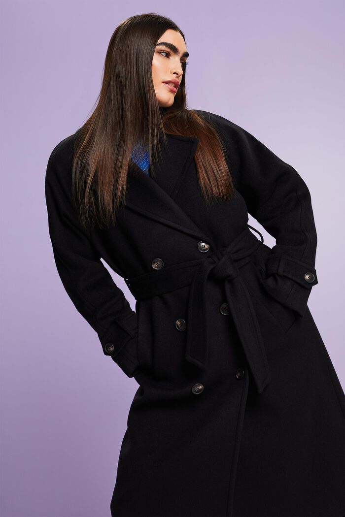 Trenchcoat aus Wolle und Kaschmir