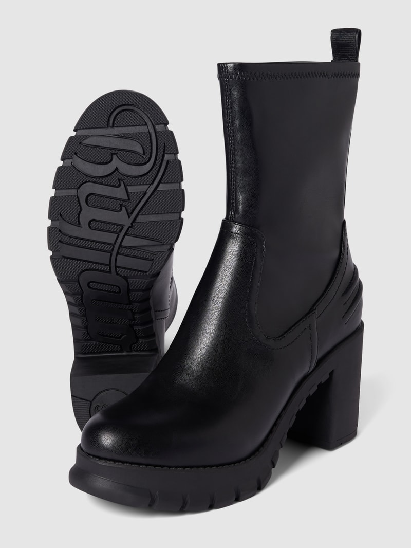 Stiefel mit Label-Applikation Modell 'OSLO' in schwarz