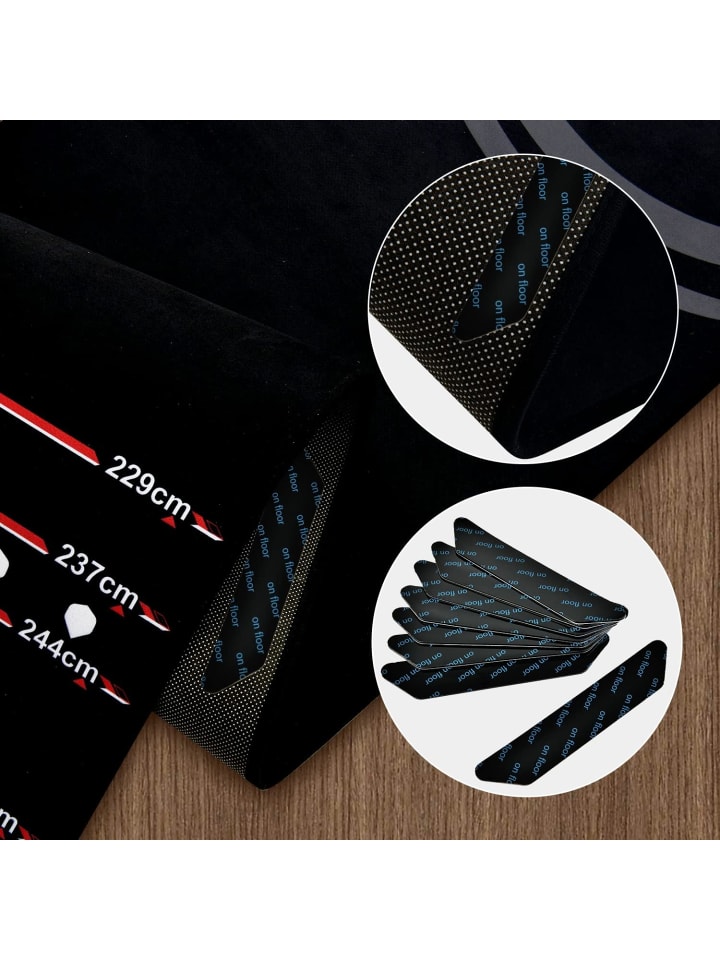 COFI 1453 Dartteppich in Schwarz 300x66 cm in Schwarz günstig kaufen onesize