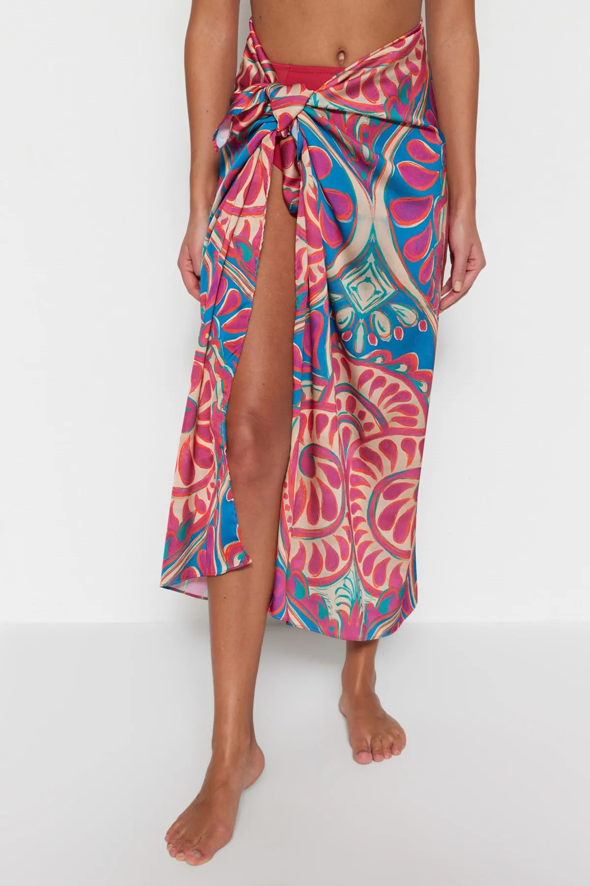 Trendyol Collection  Ethnisch gemusterter, gewebter Maxi-Pareo TBESS23PR00005