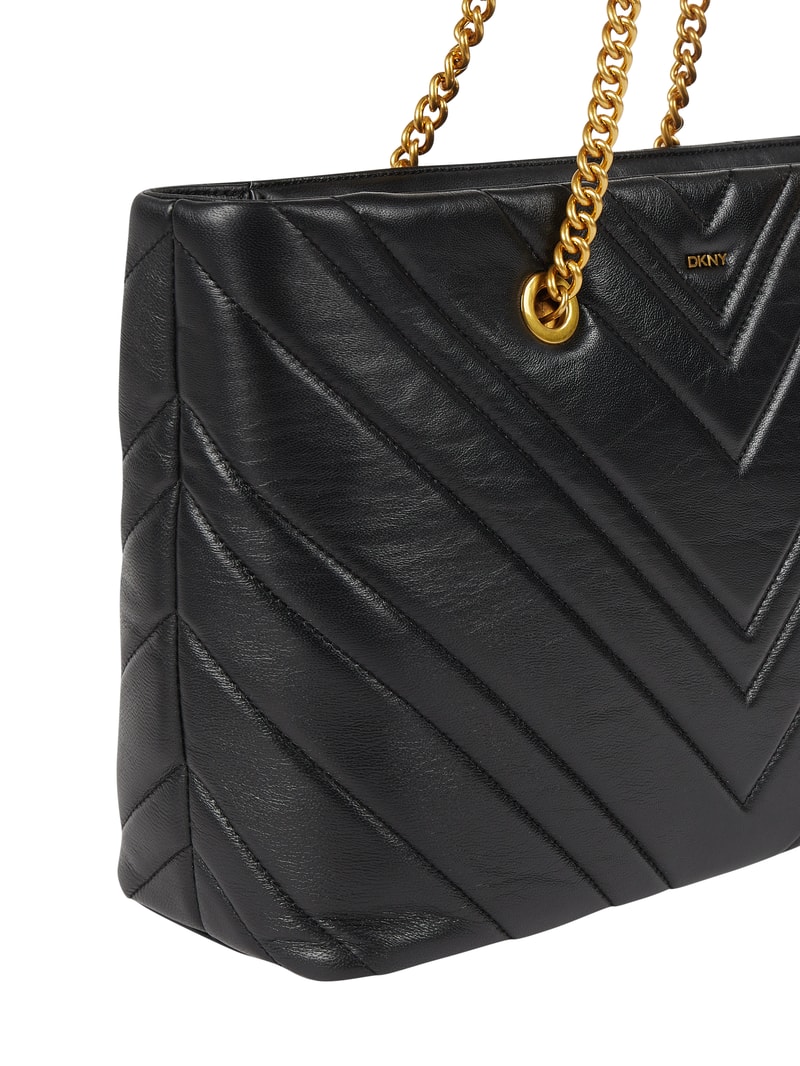 Shopper aus Lammleder Modell 'Vivian' in schwarz