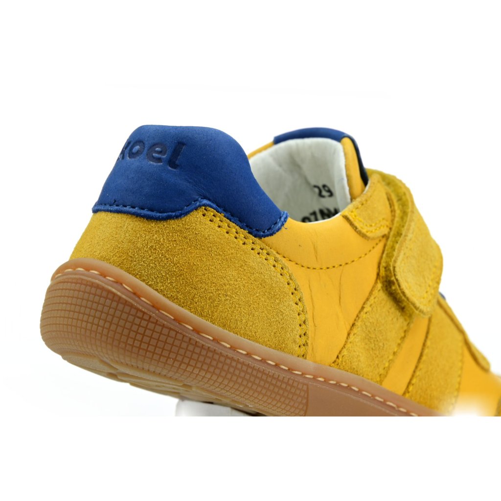 Koel4kids Dylan Suede Yellow Barfußsneakers aus Leder 07M045.101-700