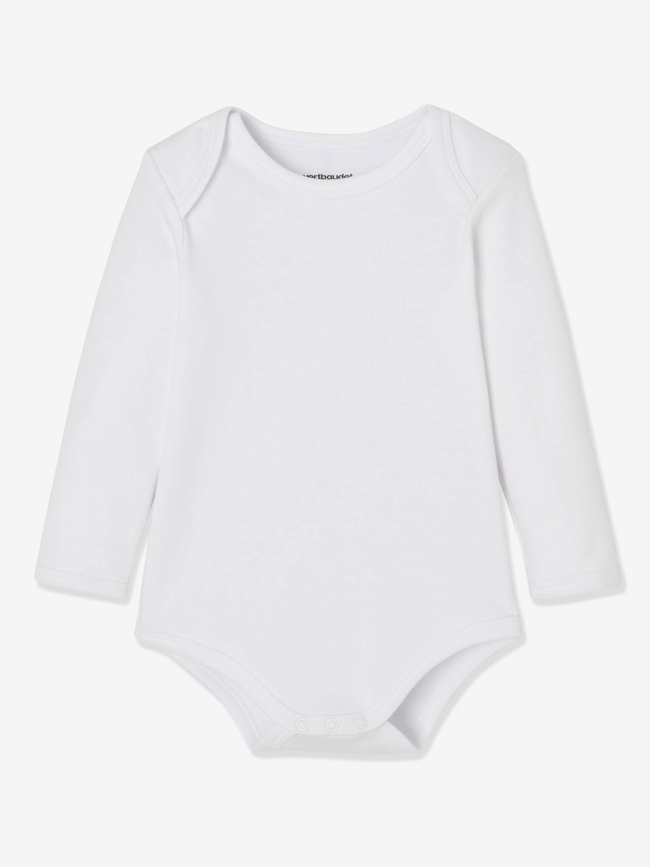 Lot de 7 bodies manches longues ouverture US bébé BASICS lot rose poudré