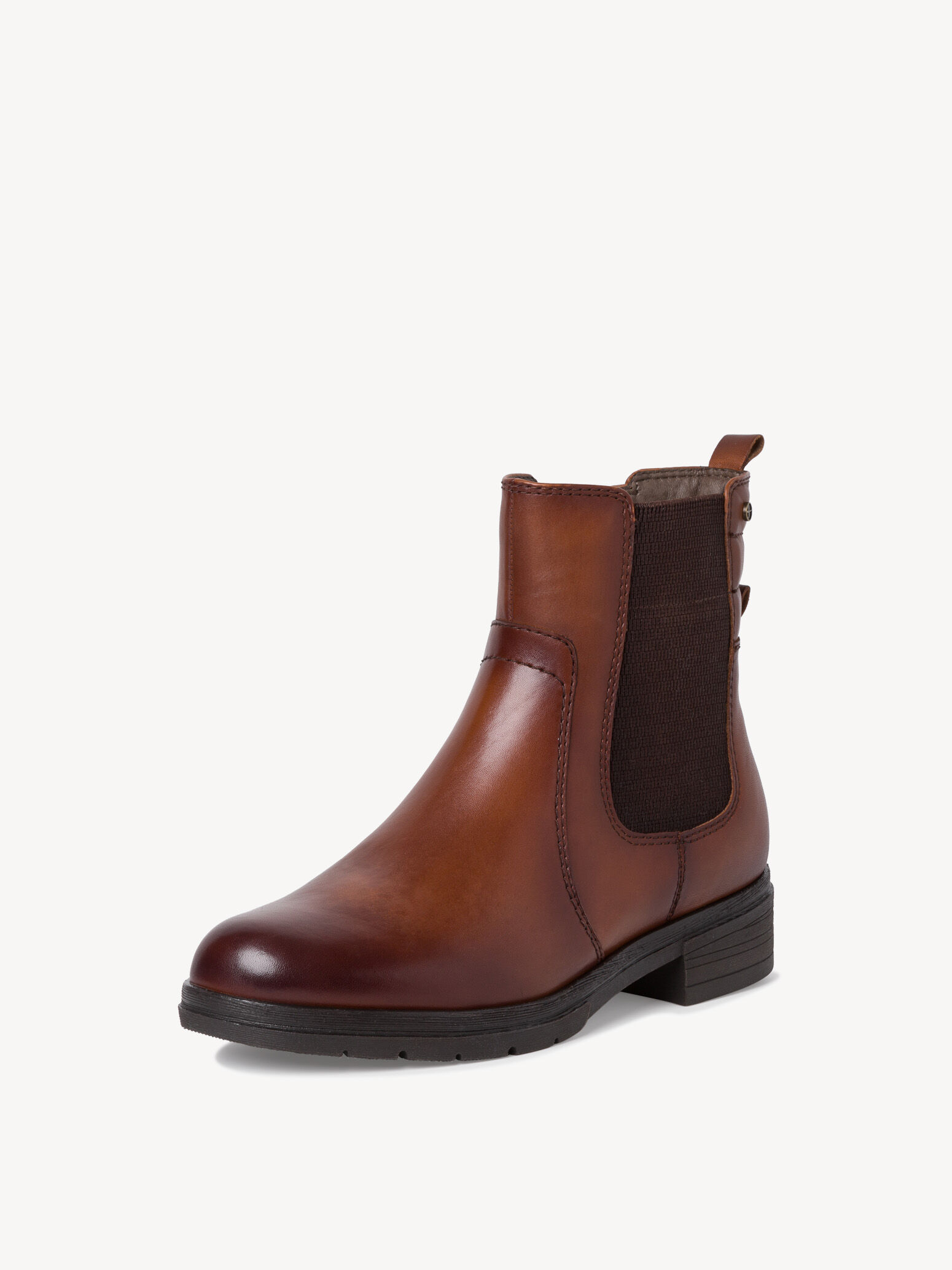 Bottine Chelsea en cuir - marron