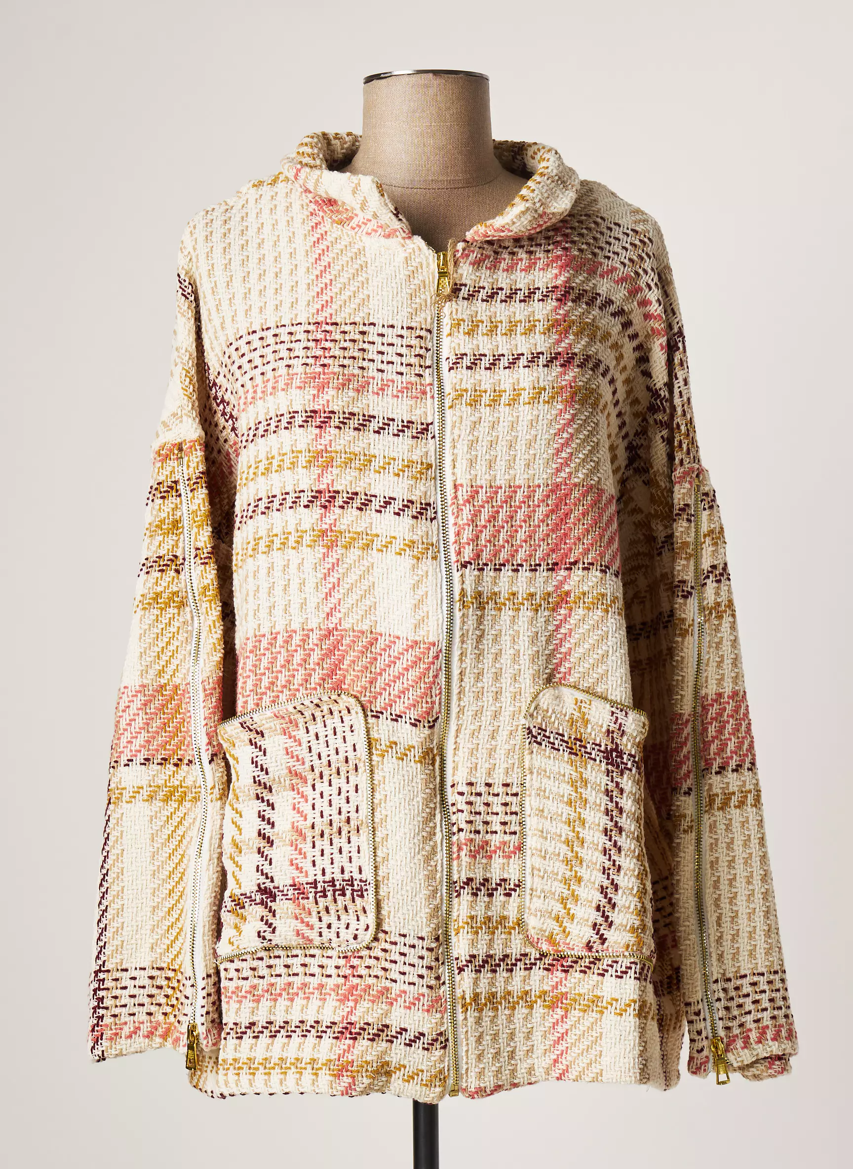 Tendance Unique Vestecasual Femme couleur beige