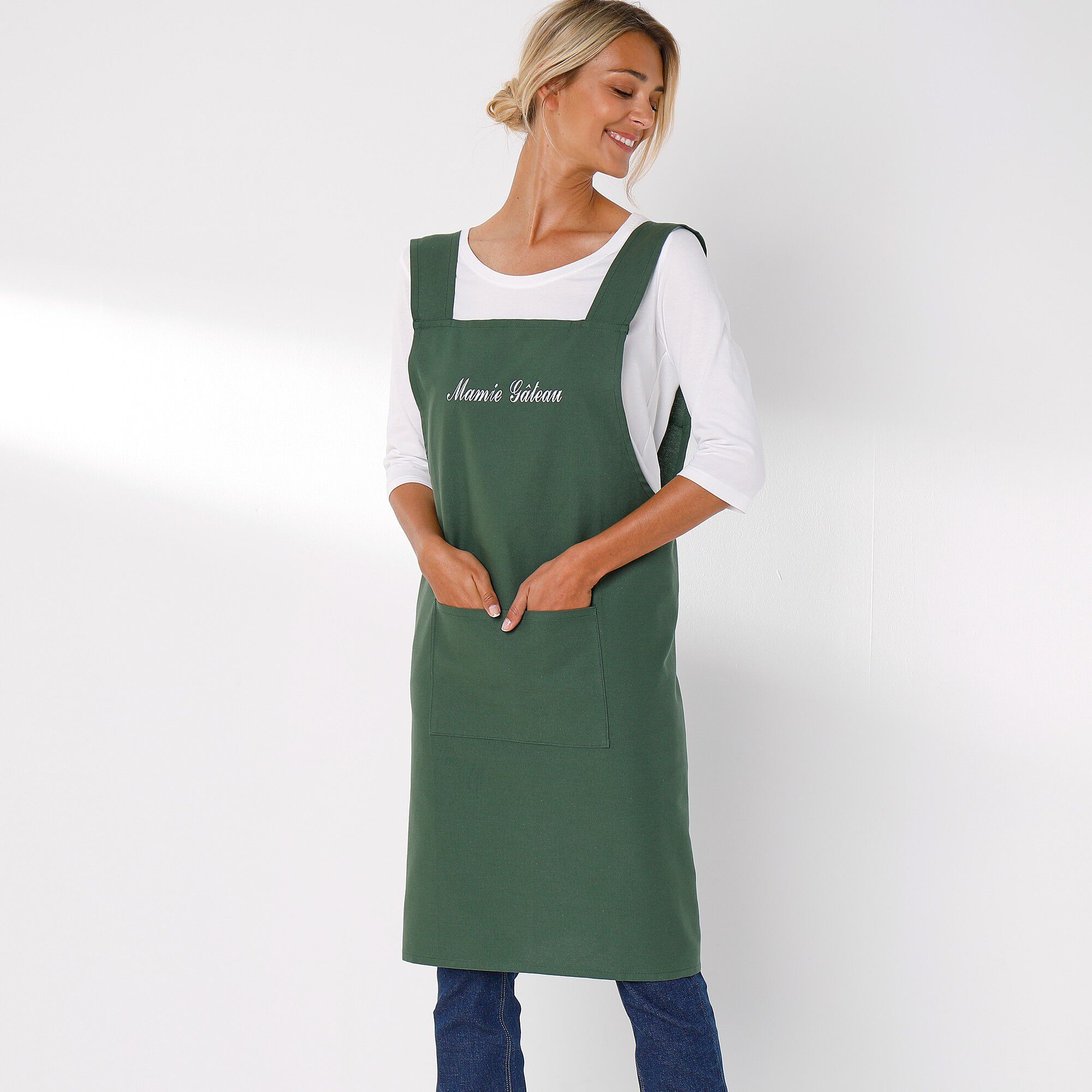Tablier de cuisine japonais coton uni personnalisable