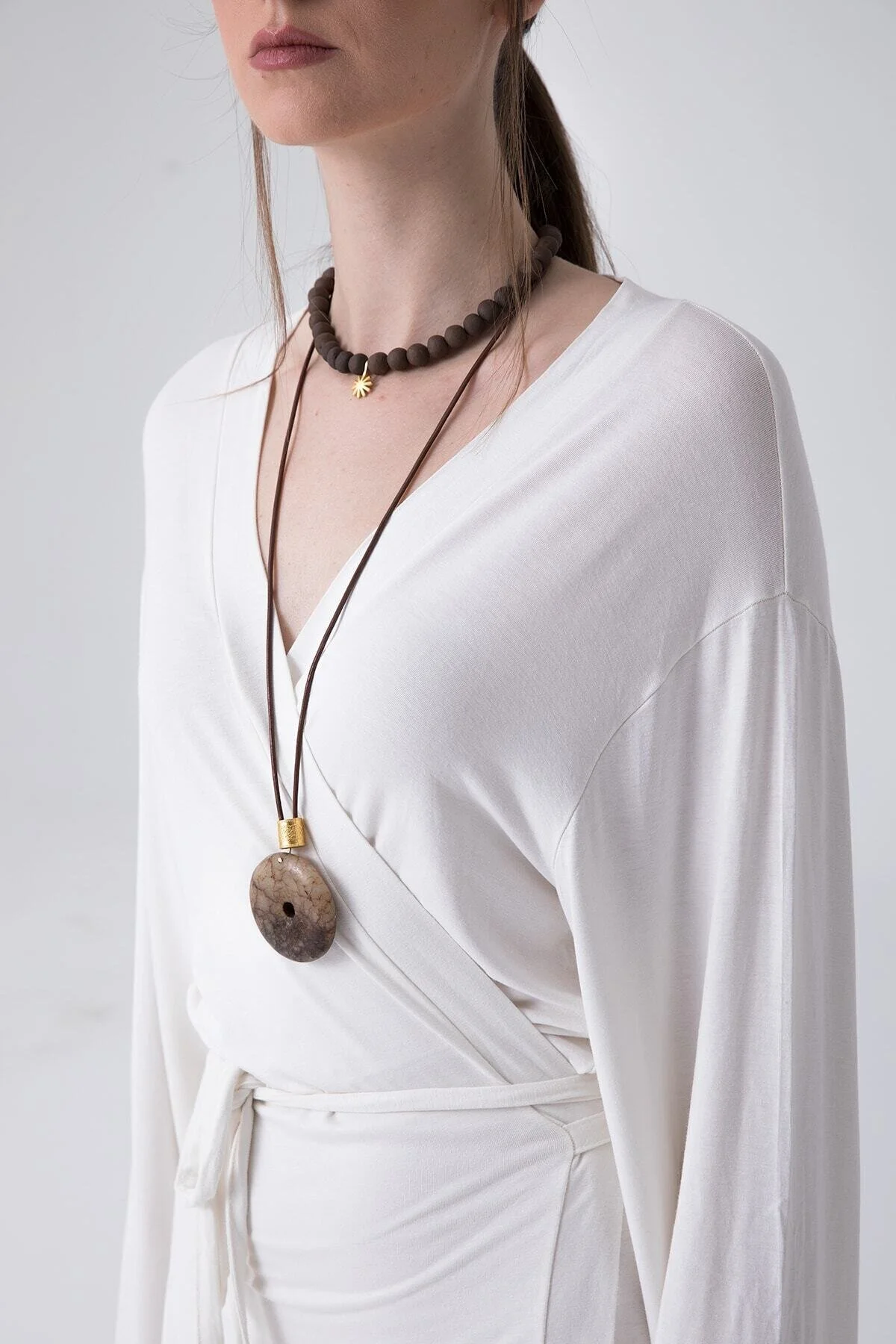 SHEISMONO  Ultraweicher Zoe Kimono Weiß