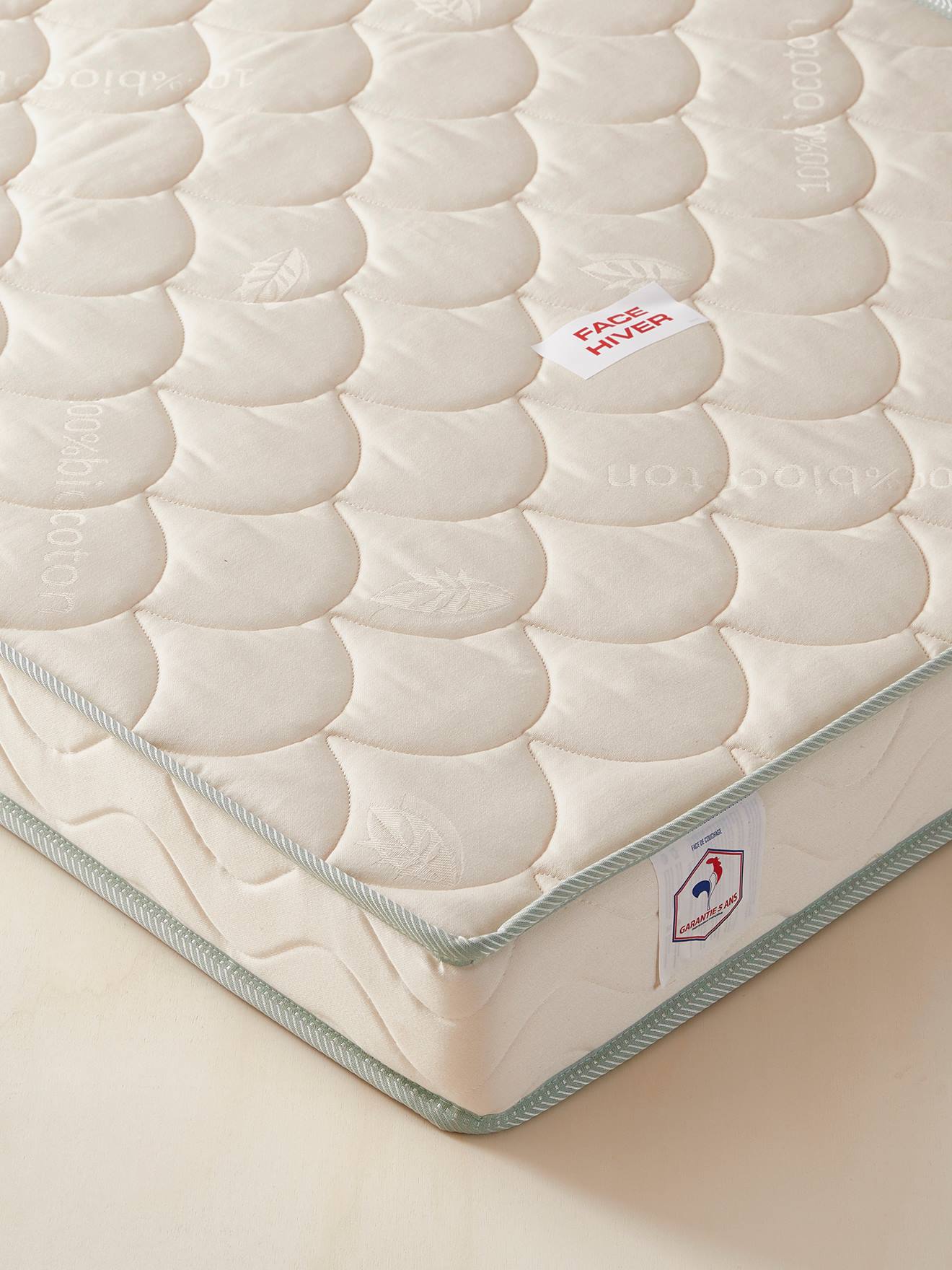 Vertbaudet Bio-Kollektion: Kinder Matratze aus Soja-Schaumstoff - wollweiß