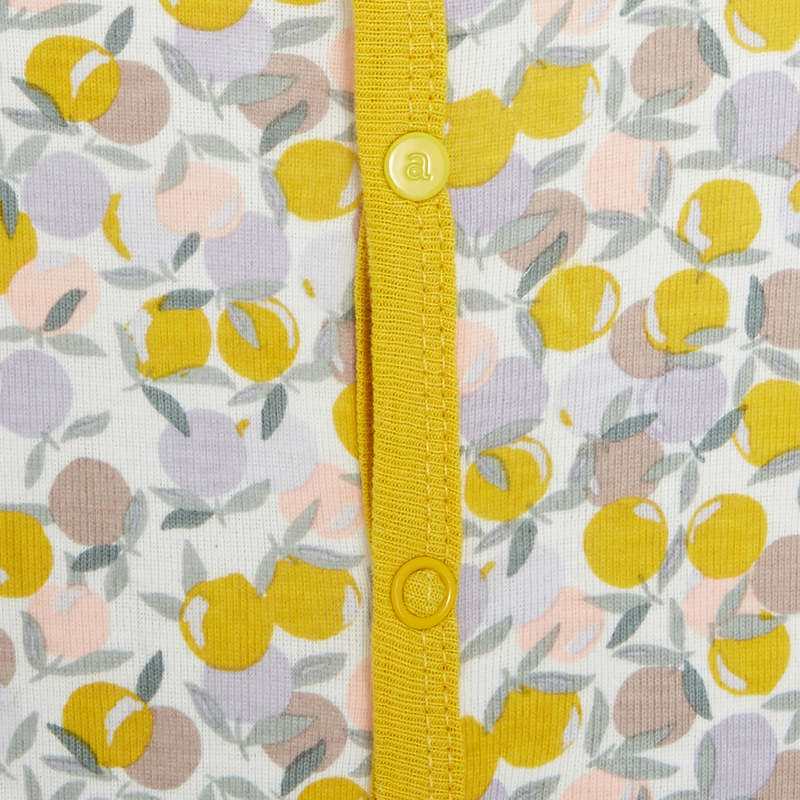 Pyjama bébé fille en coton côtelé jaune Absorba