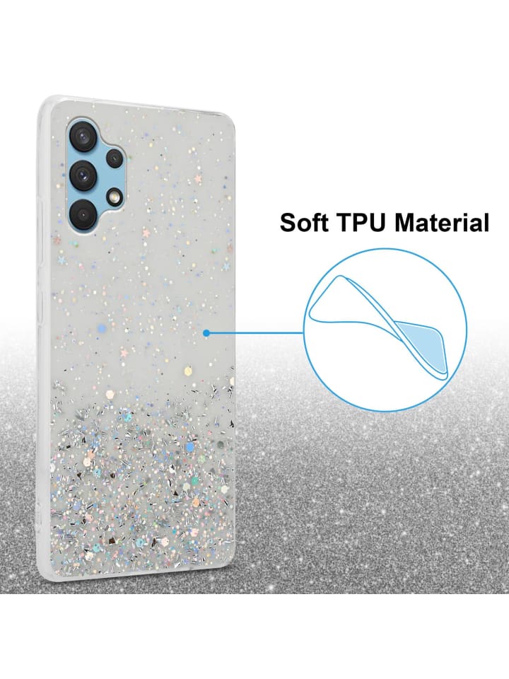 cadorabo Hülle für Samsung Galaxy A32 4G Glitter in Transparent mit Glitter günstig kaufen onesize